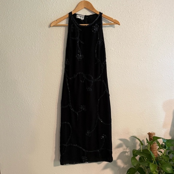 JMD 90s Vintage Beaded High Neck Midi Dress - Picture 7 of 11